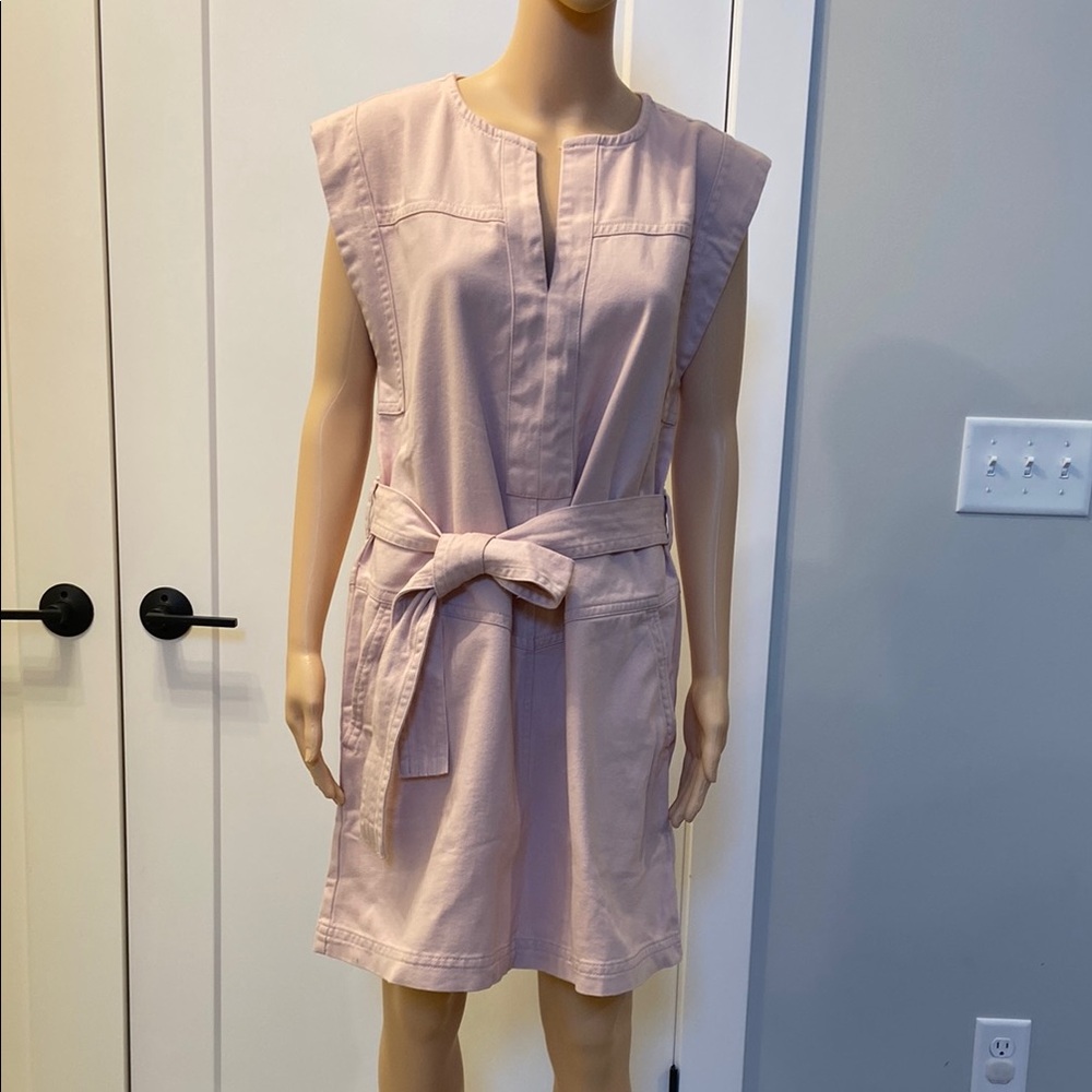 NWT Banana Republic Pink Sleeveless Belted Dress M